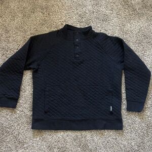 Men's Cotton Funnelneck Midweight Quarter Snap Mock Quilted Pullover Size M
